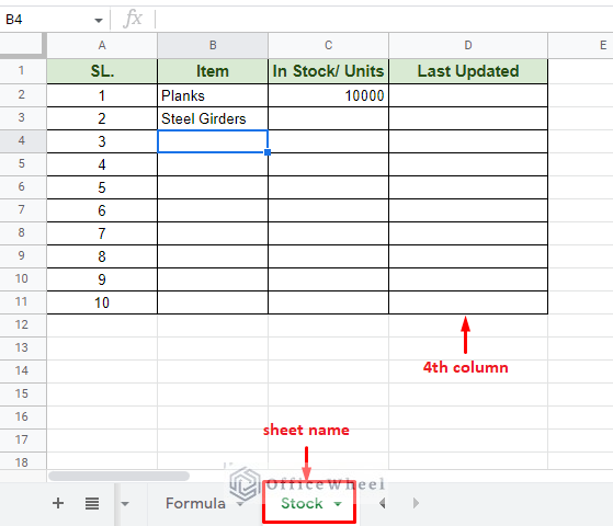 the worksheet data must be correct in the script
